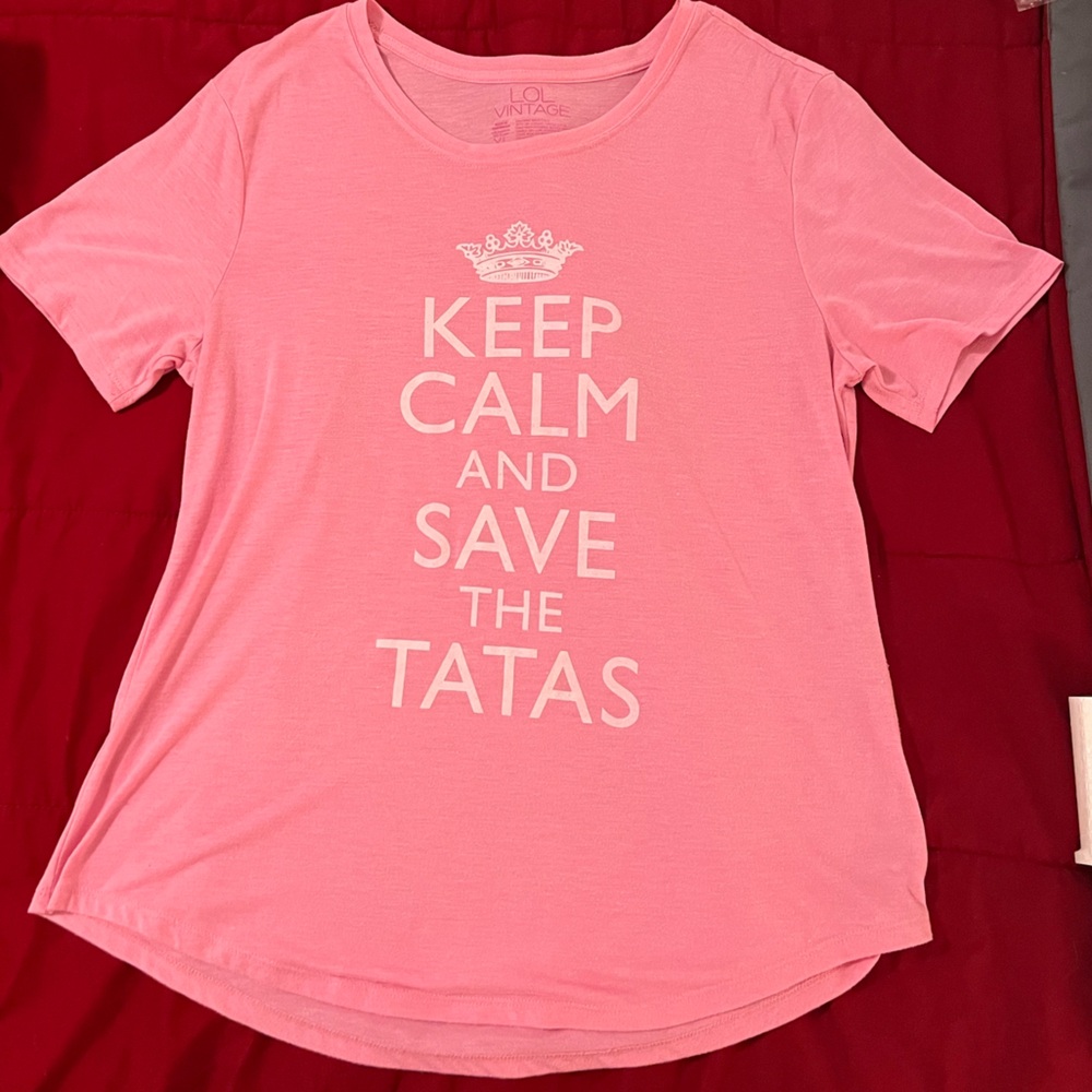 LOL Vintage “SAVE THE TATAS” Pink Breast Cancer Awareness Shirt - XL